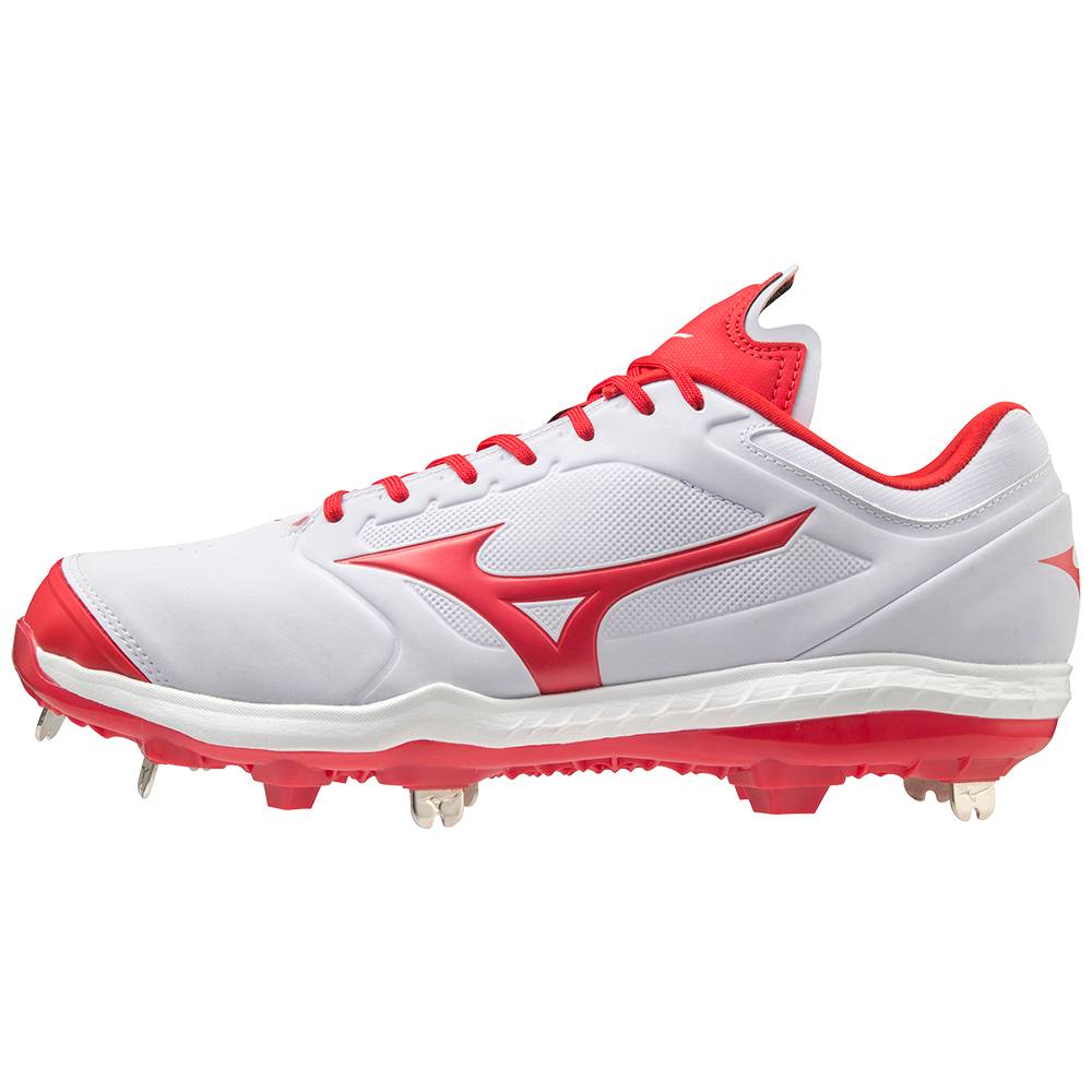 Damske Softball Obuv Mizuno Sweep 5 Nizke Metal Biele/Červené Vypredaj VKOF25417